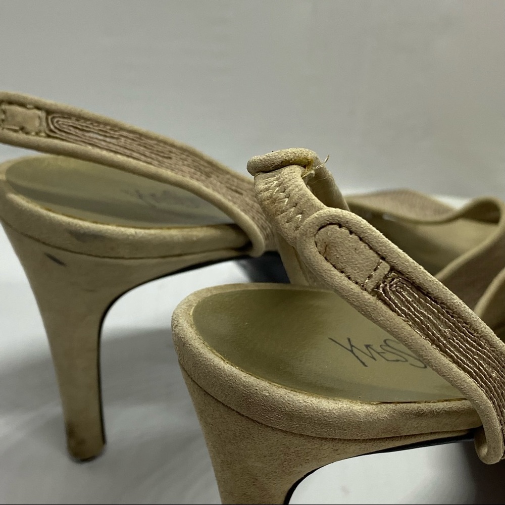 Yves Saint Laurent mesh gold heels 8.5 slingback - Picture 9 of 13